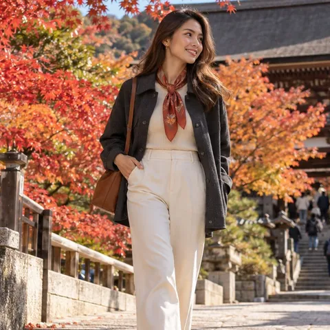 A traveller on the path to Kiyomizu-dera